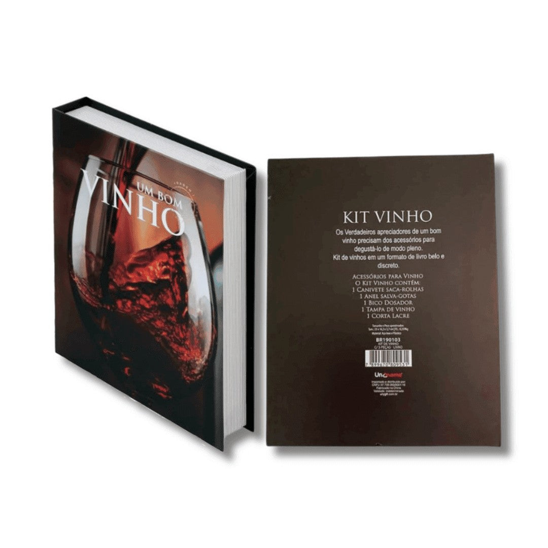 Kit Abridor de Vinho 5 Peças em Estojo Formato de Livro – foto 7