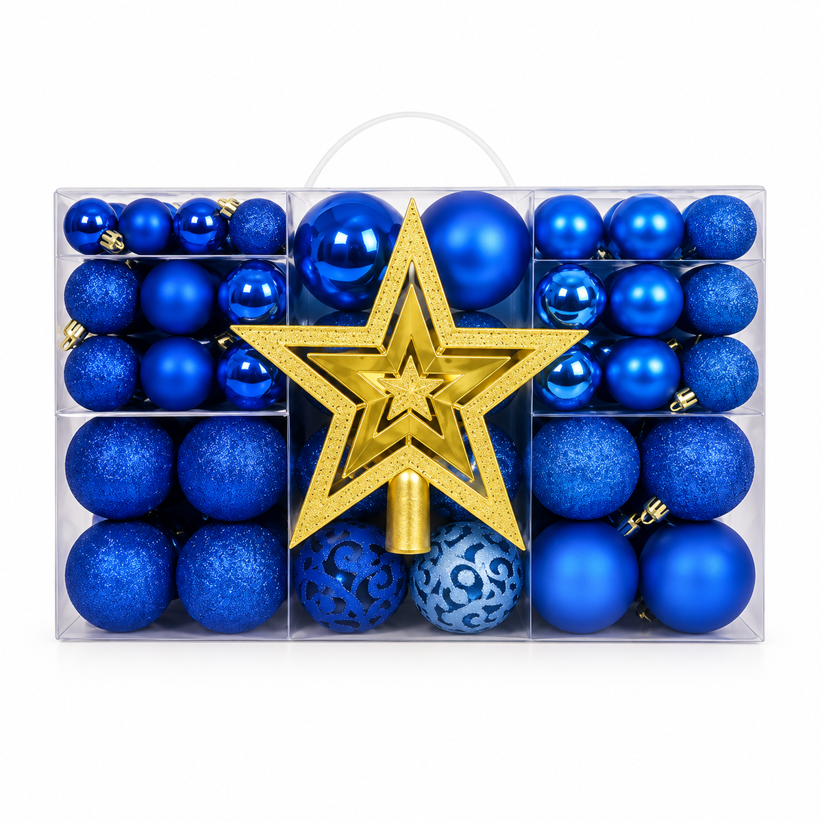 Kit Bolas de Natal Lisas, Foscas e com Glitter com Ponteira – foto 5