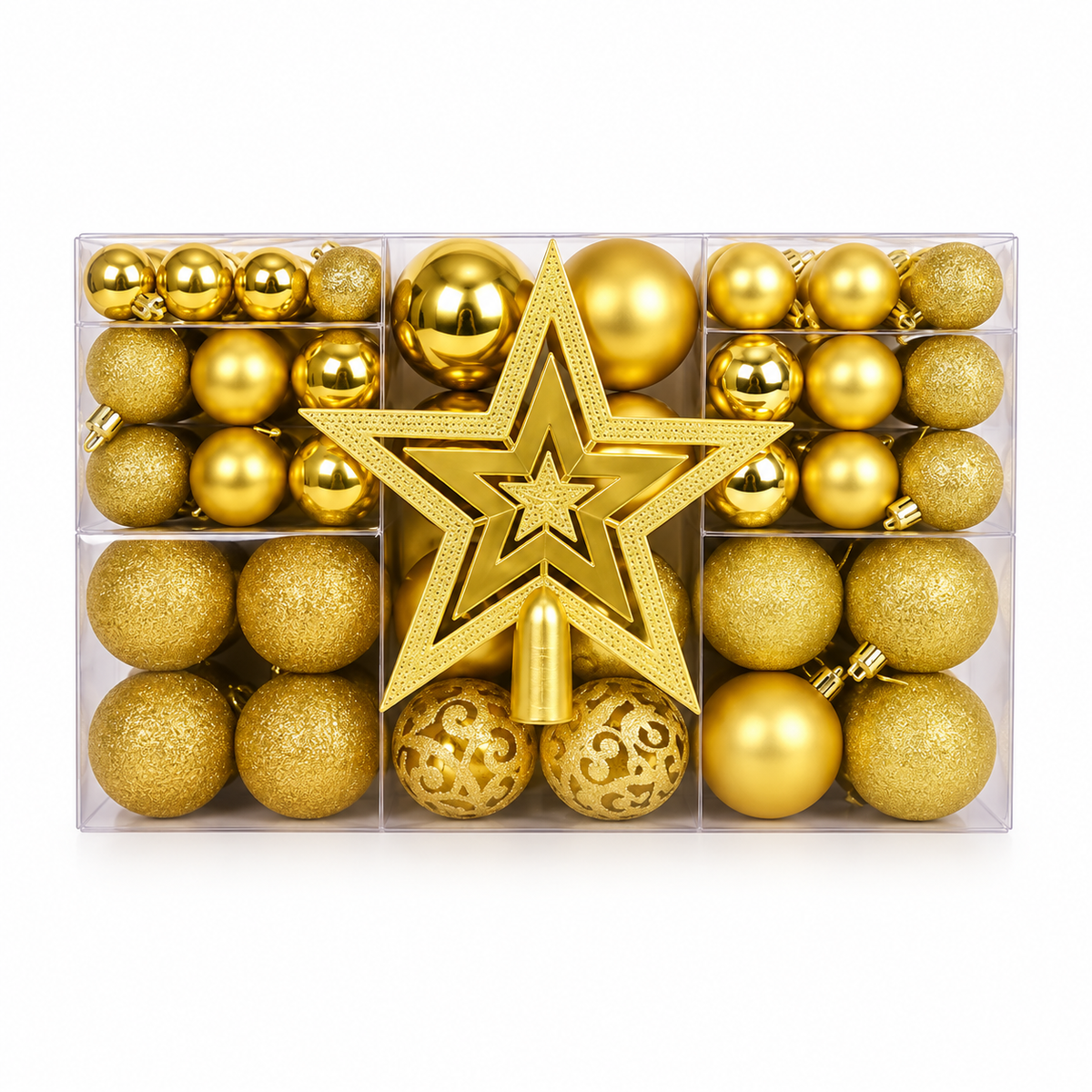 Kit Bolas de Natal Lisas, Foscas e com Glitter com Ponteira – foto 7