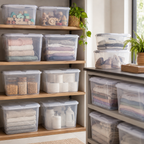 Kit Caixas Organizadoras Transparentes 34 L com Travas – foto 7