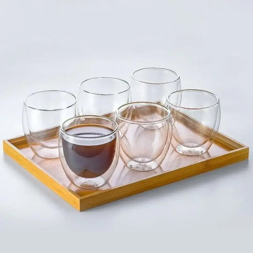 Kit Copos de Vidro Parede Dupla 100 ml para Café, 2, 4 ou 6 Unidades – foto 2