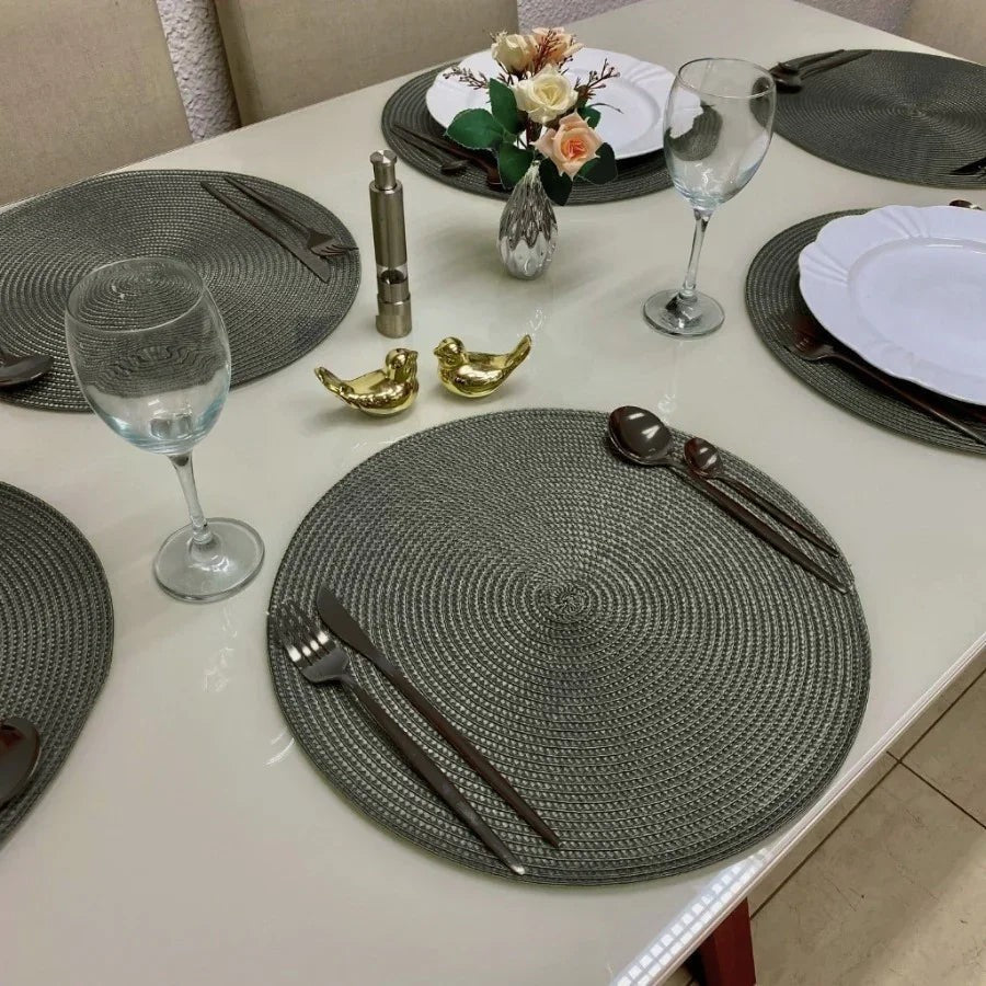 Kit Jogo Americano Redondo 38 cm em Polipropileno, 4 ou 6 Unidades – foto 7