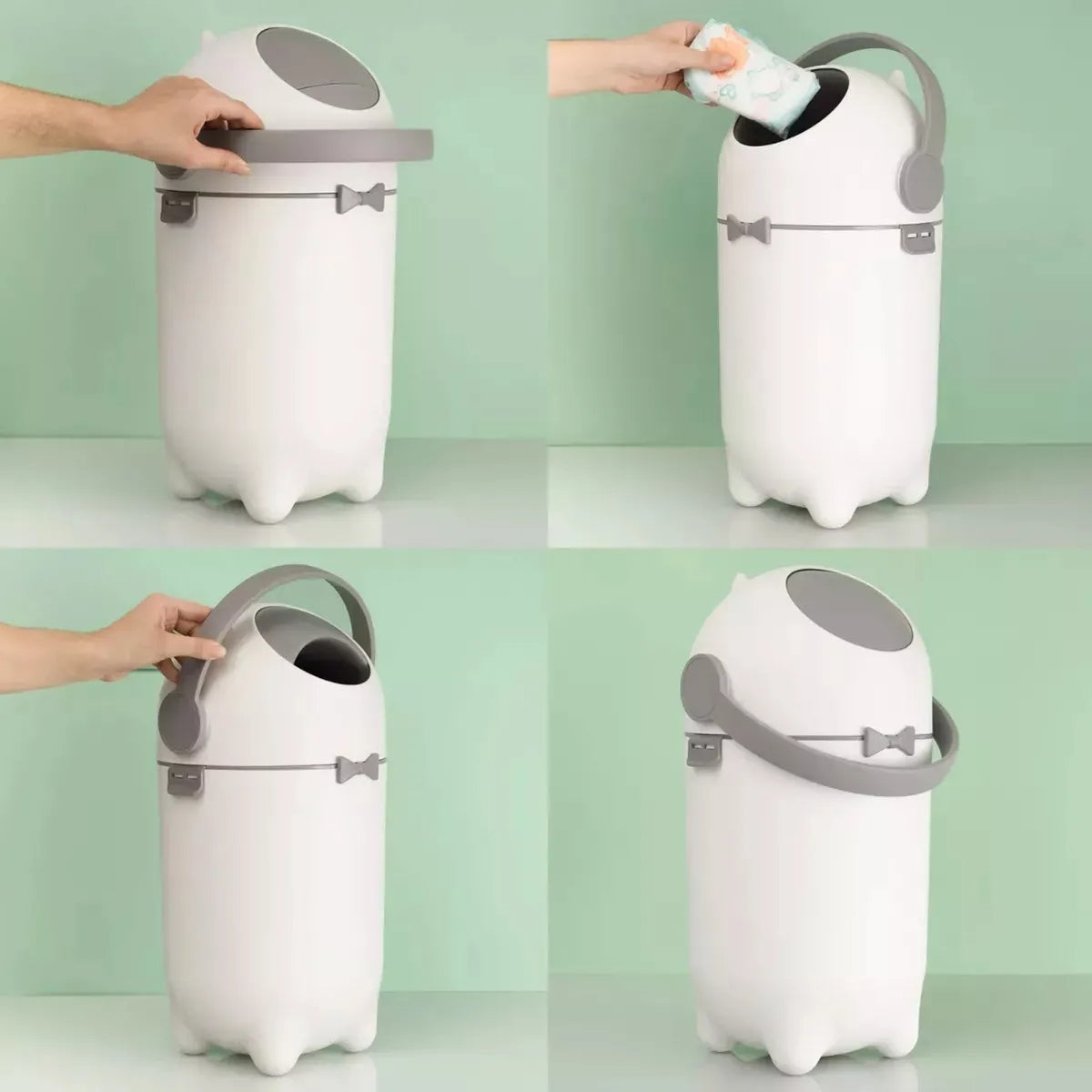 Lixeira Antiodor 10 L com Tampa Vedada para Fraldas – foto 2