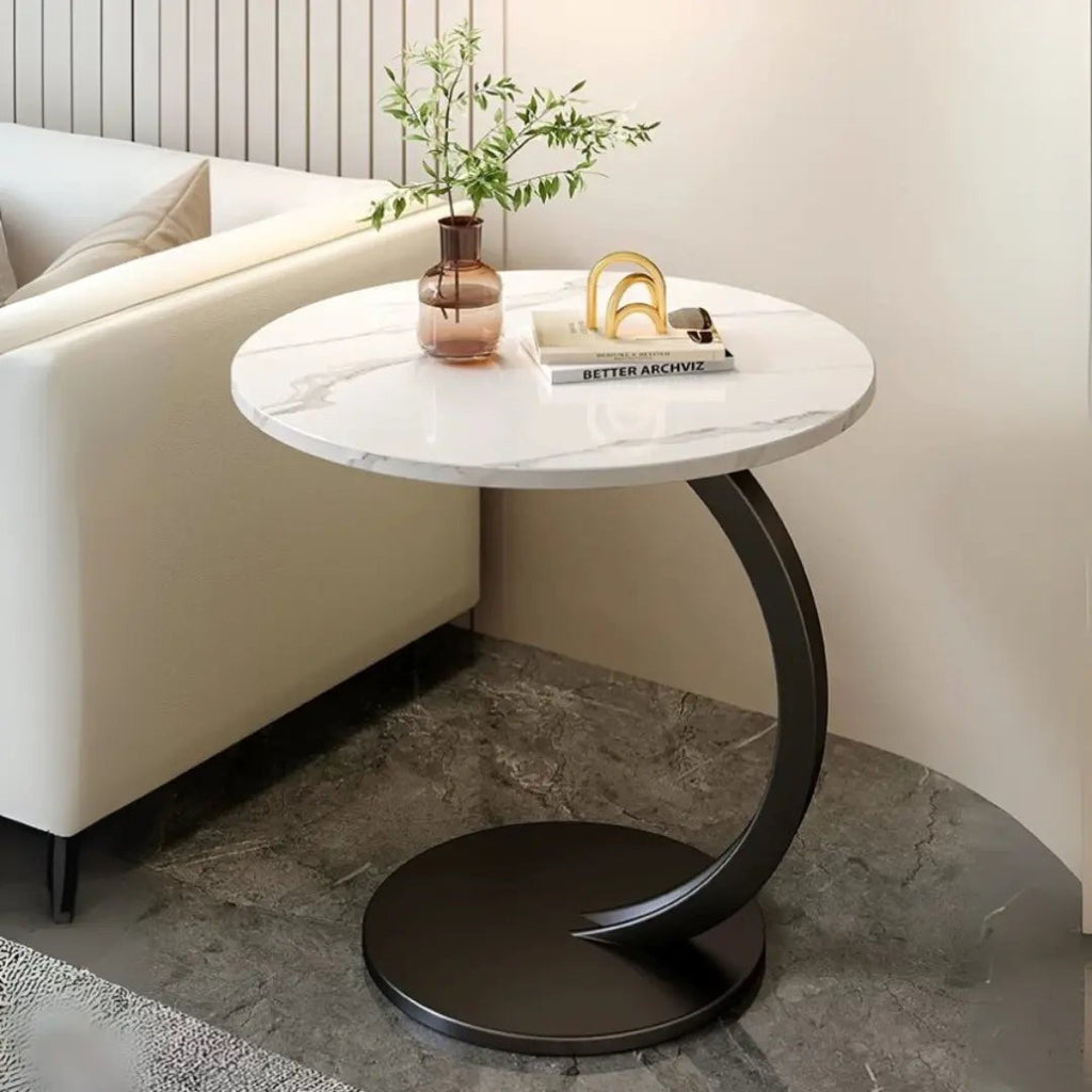 Mesa de Apoio para Sofá com Tampo de MDF e Estrutura de Ferro