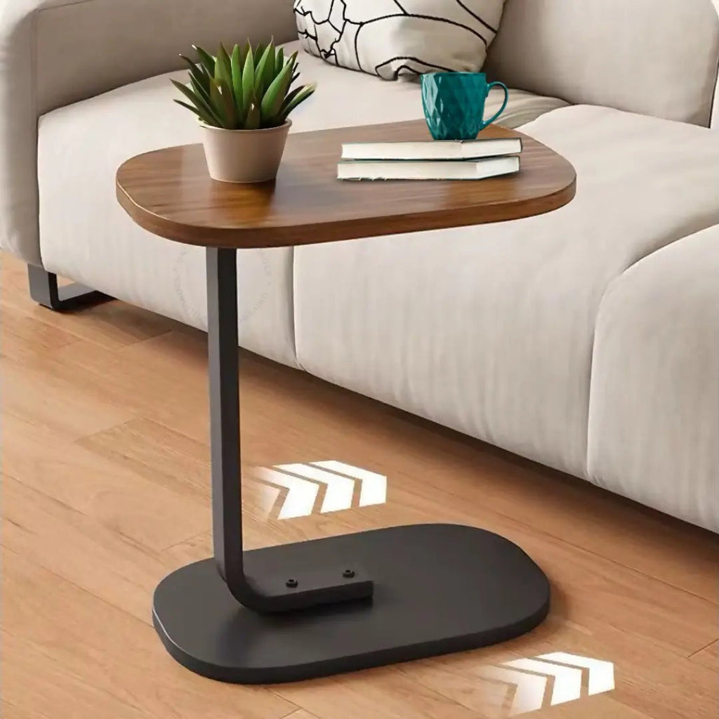 Mesa Lateral de Apoio em Ferro e MDF 60,5 cm para Sala e Quarto – foto 4