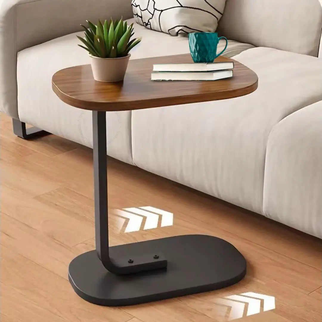Mesa Lateral de Apoio em Ferro e MDF 60,5 cm para Sala e Quarto – foto 4