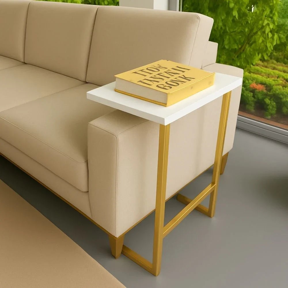 Mesa Lateral de Apoio para Sofá com Pés de Ferro 72 cm – foto 2