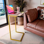 Mesa Lateral de Apoio para Sofá com Pés de Ferro 72 cm – foto 3