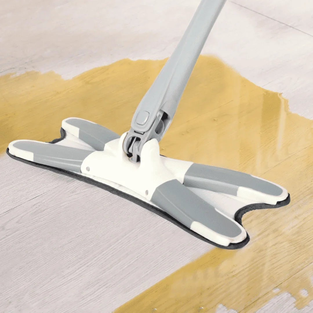 Mop Esfregão Giratório 360° com Torção e 2 Panos de Microfibra