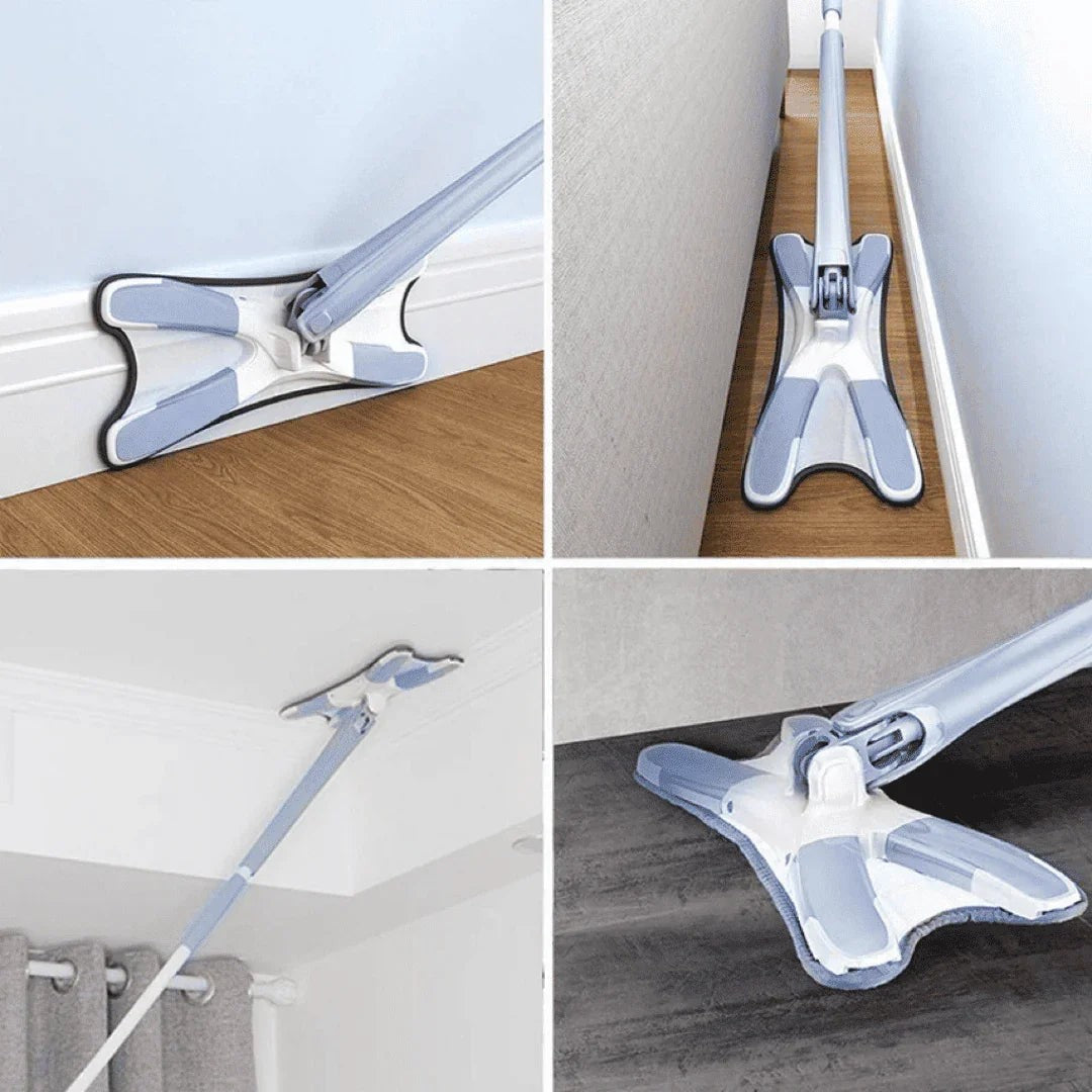 Mop Esfregão Giratório 360° com Torção e 2 Panos de Microfibra – foto 5