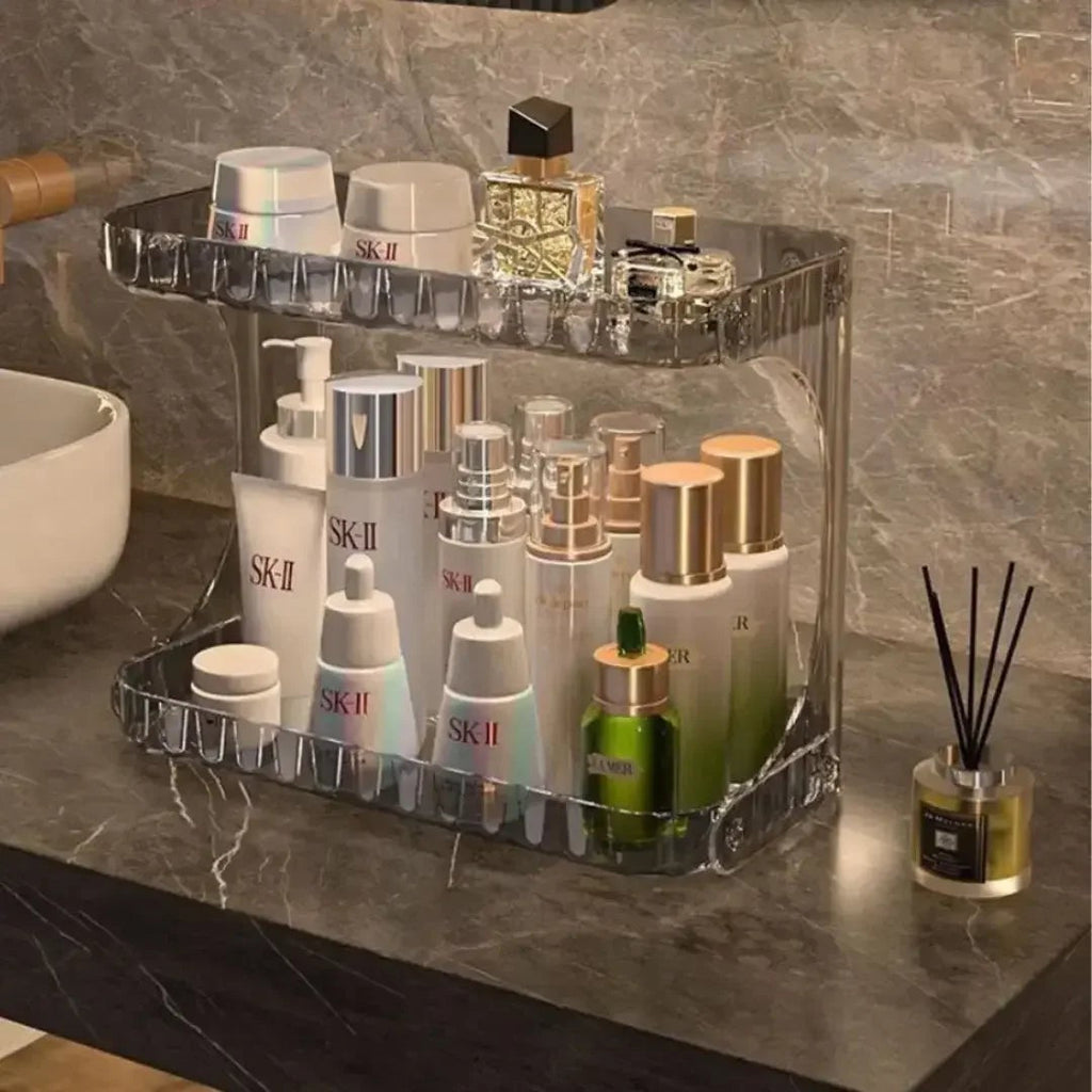 Organizador Multiuso de 2 Andares com Divisórias para Cosméticos – foto 2