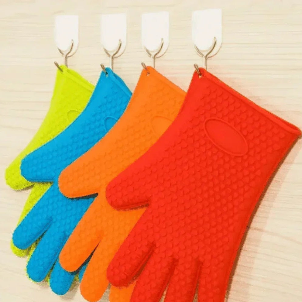 Par de Luvas Térmicas de Silicone para Forno e Churrasqueira