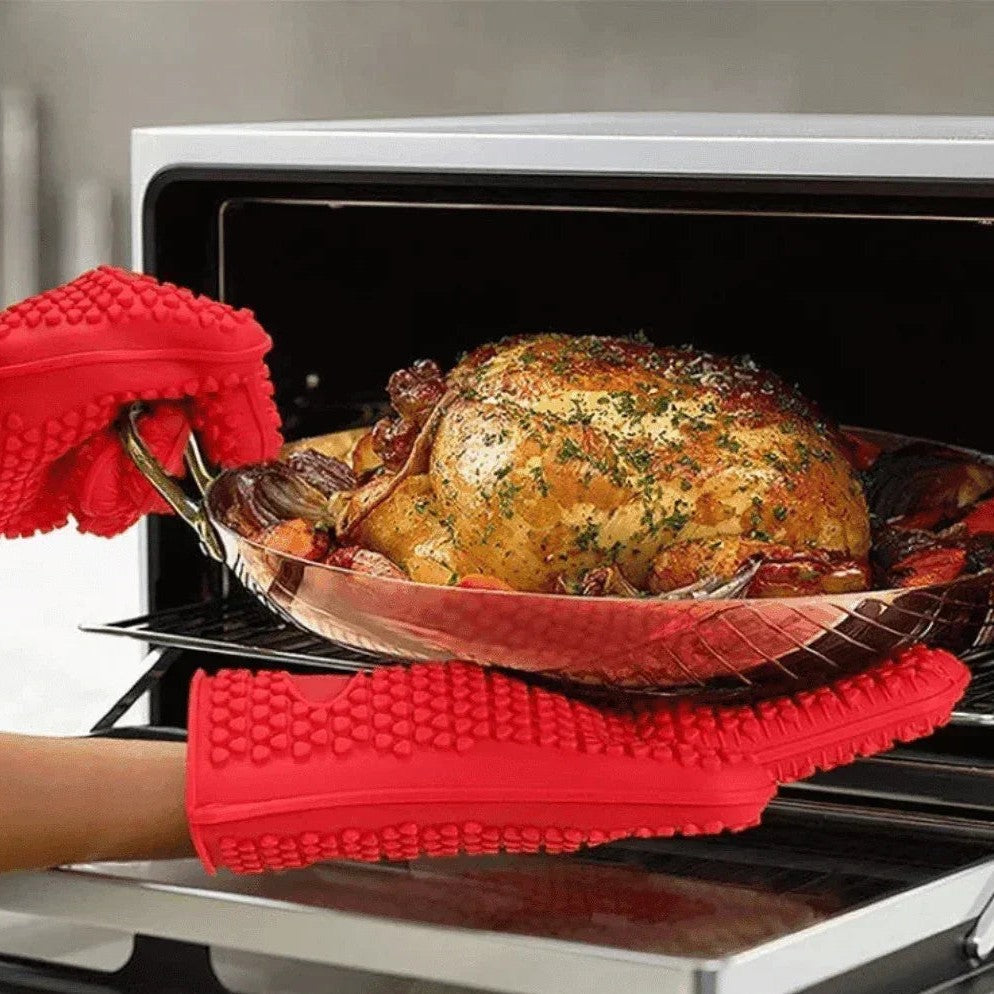 Par de Luvas Térmicas de Silicone para Forno e Churrasqueira – foto 3