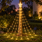 Pisca-Pisca Solar para Árvore com Estrela 200 LEDs