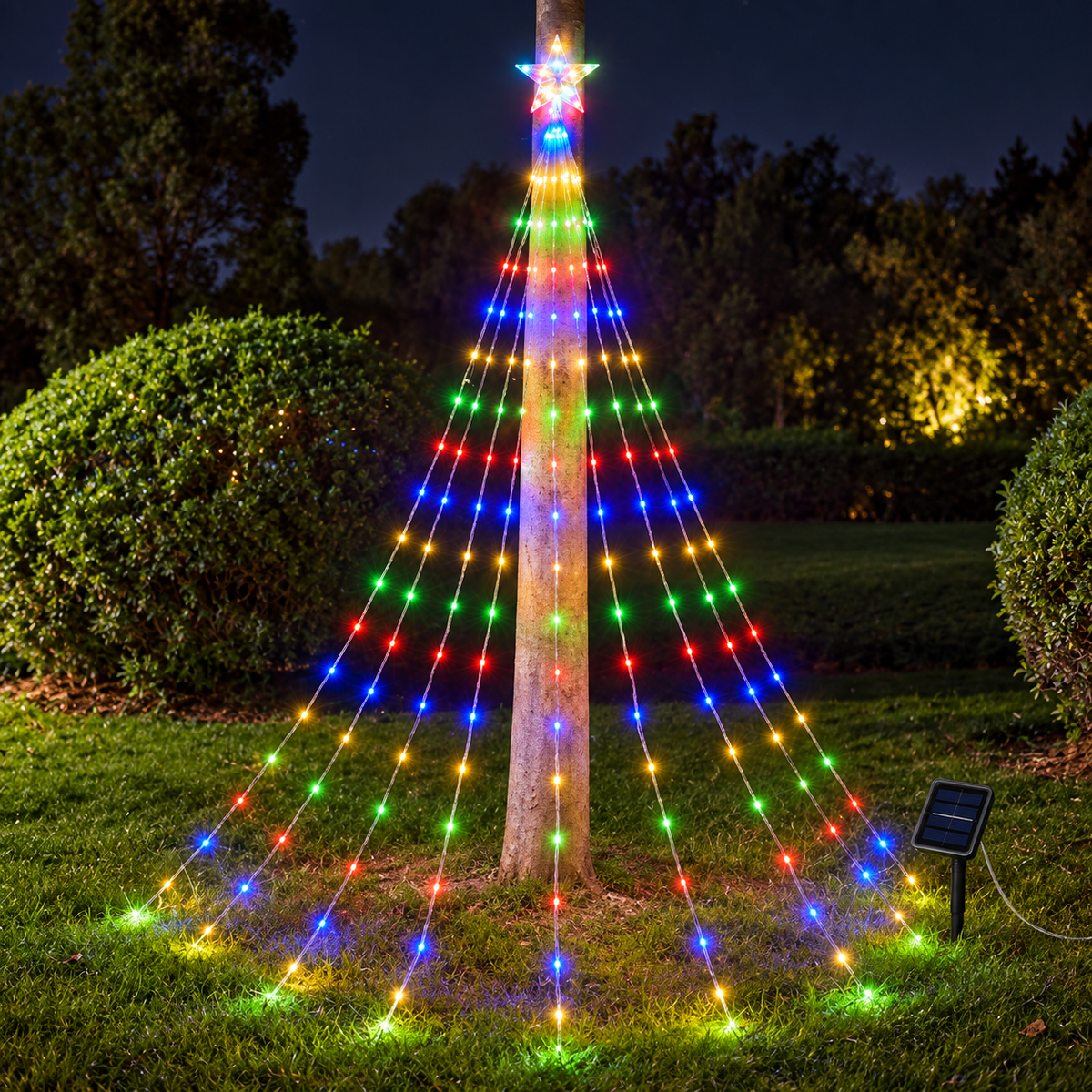 Pisca-Pisca Solar para Árvore com Estrela 200 LEDs – foto 2