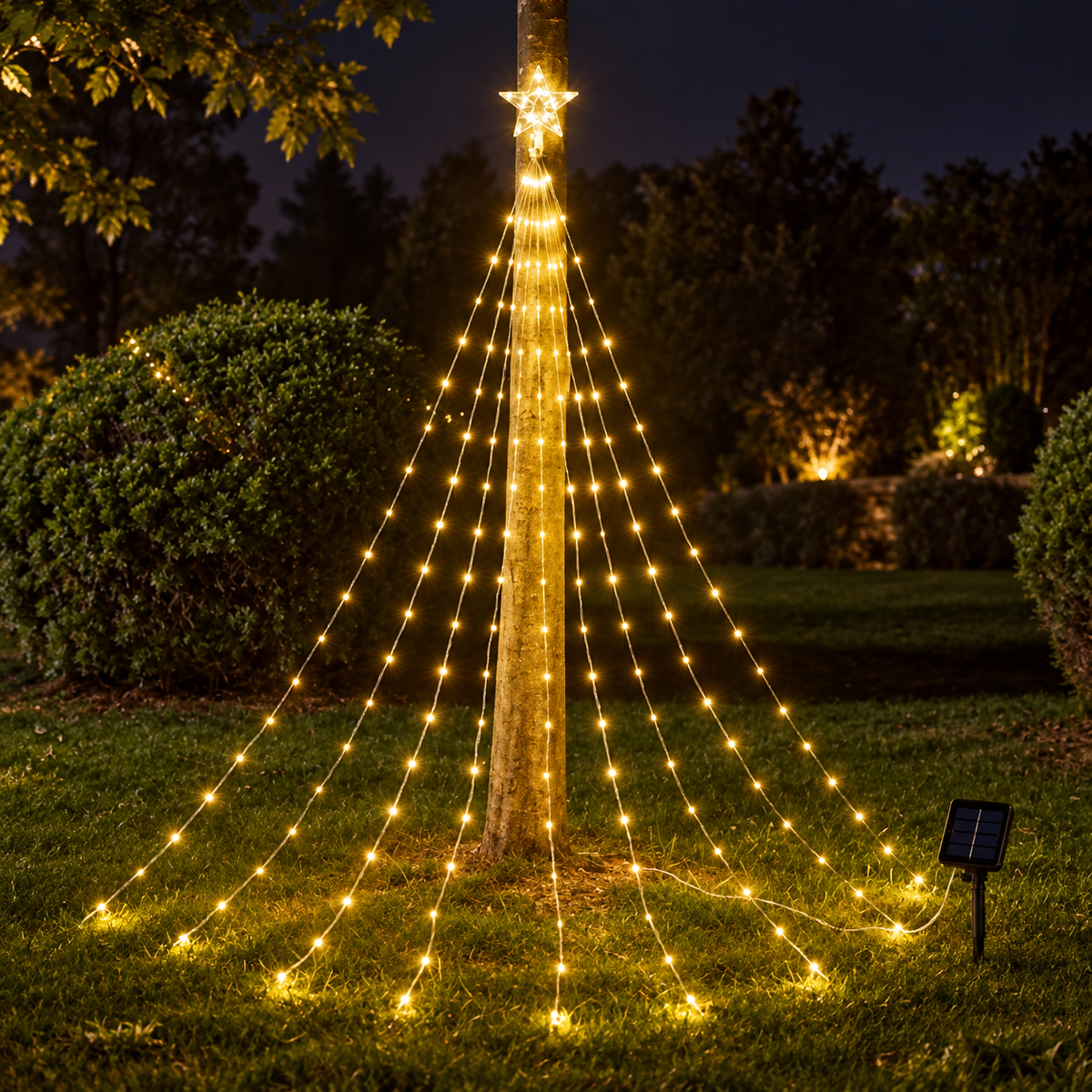 Pisca-Pisca Solar para Árvore com Estrela 200 LEDs – foto 3