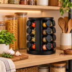 Porta-Temperos Giratório 360° com 6, 9 ou 12 Potes de Vidro – foto 3