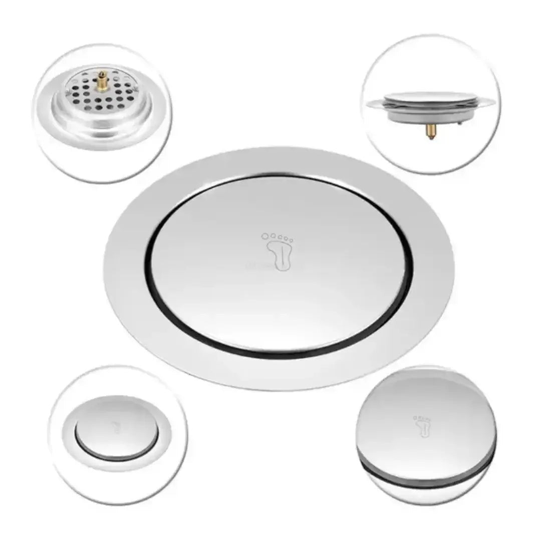 Ralo Click em Aço Inox com Tampa Abre e Fecha, 10 ou 15 cm – foto 4
