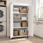 Sapateira com 2 Portas, 3 Prateleiras e Rodízios – foto 2