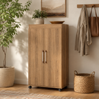 Sapateira com 2 Portas, 3 Prateleiras e Rodízios – foto 3