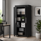 Sapateira com 2 Portas, 3 Prateleiras e Rodízios – foto 4