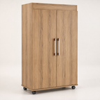 Sapateira com 2 Portas, 3 Prateleiras e Rodízios – foto 8