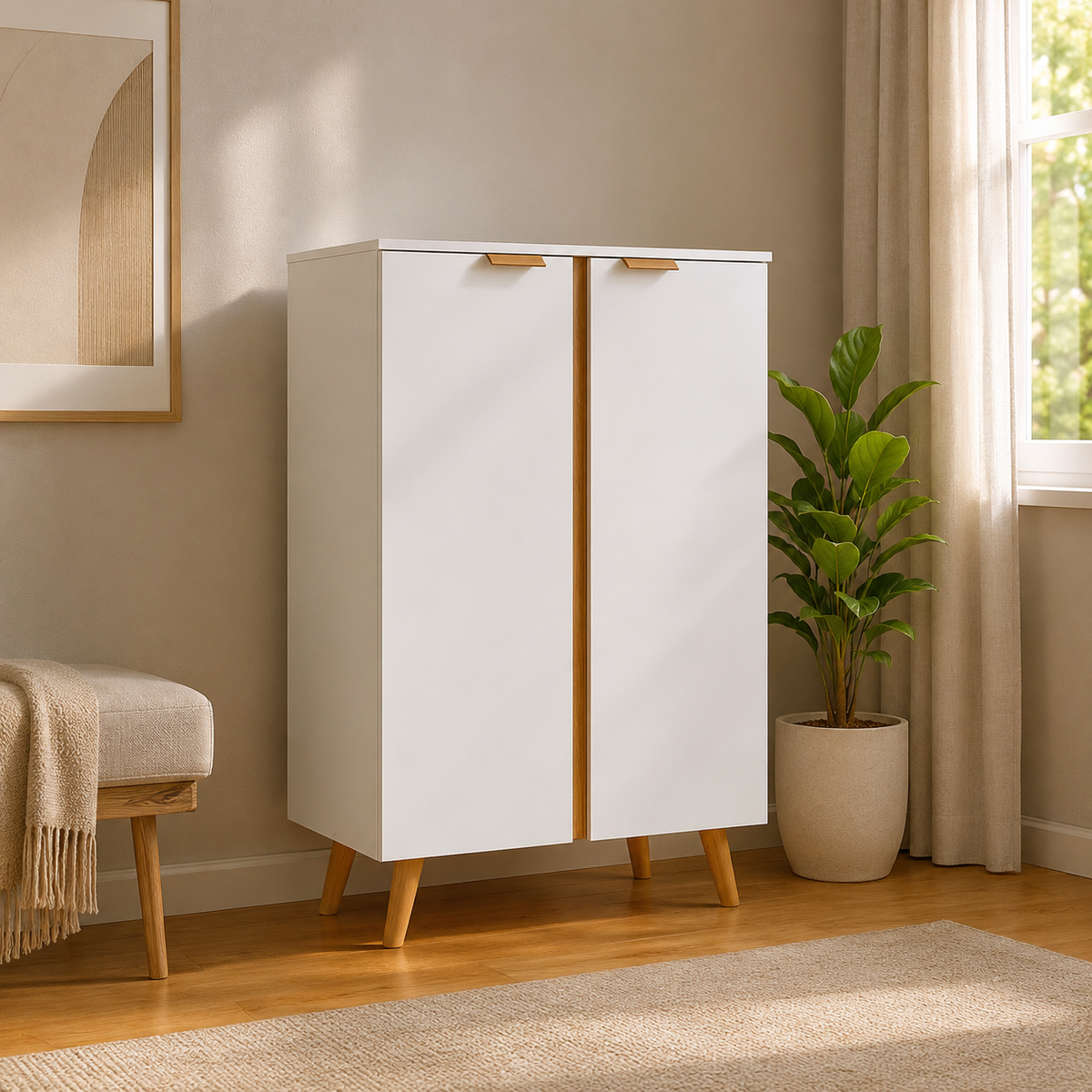 Sapateira de Hall com 2 Portas e 3 Prateleiras – foto 8