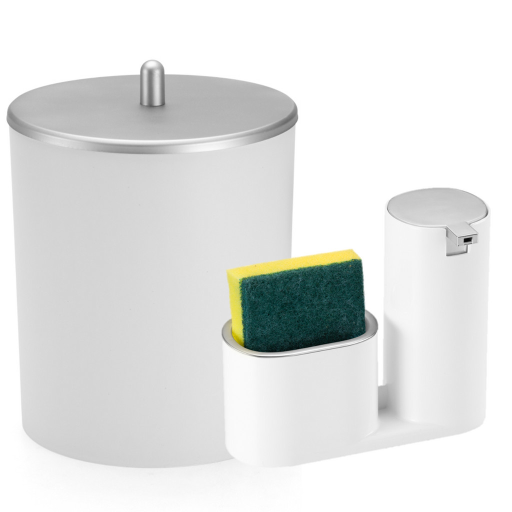 Kit Pia com Lixeira de Bancada 5 L e Dispenser de Detergente – foto 4