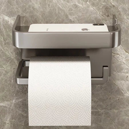 Suporte de Papel Higiênico de Parede com Prateleira para Celular – foto 6