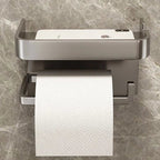 Suporte de Papel Higiênico de Parede com Prateleira para Celular – foto 6