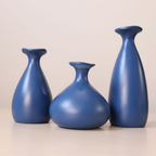 Trio de Vasos Decorativos Formato Garrafa em Cerâmica – foto 5