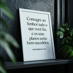 Quadro Decorativo Frase Provérbios 16:3 com Moldura Laqueada – foto 5