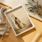 Quadro Decorativo Religioso Bom Pastor com Moldura Laqueada – foto 3