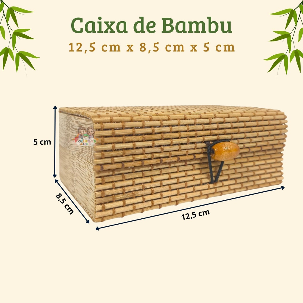Kit 3 Caixas Organizadoras de Bambu com Tampa – foto 11