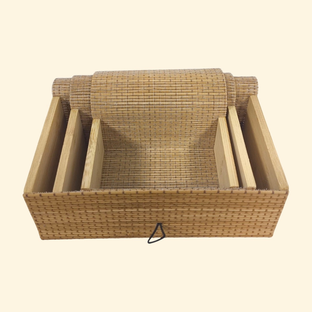 Kit 3 Caixas Organizadoras de Bambu com Tampa – foto 10