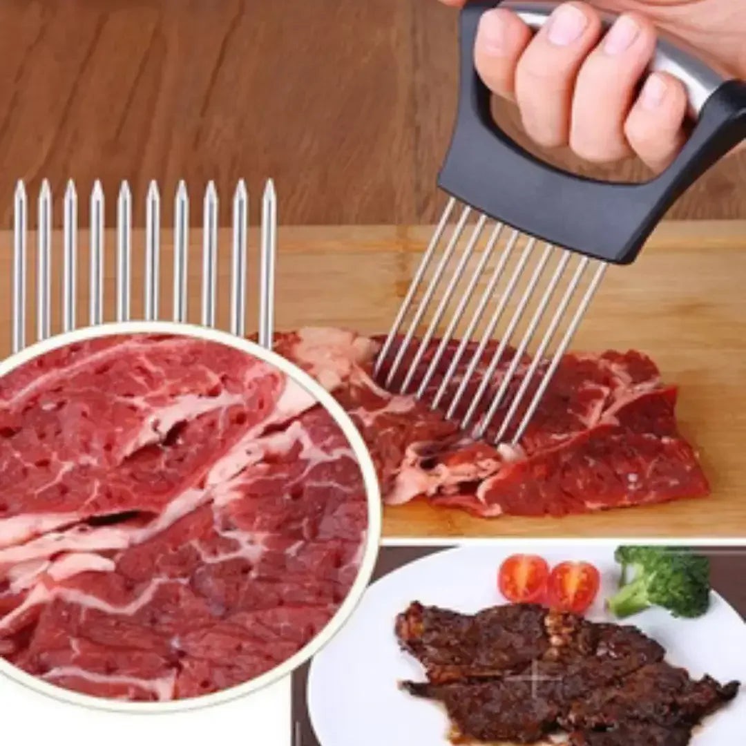 Suporte Guia de Aço Inox para Fatiar Cebola e Legumes – foto 3