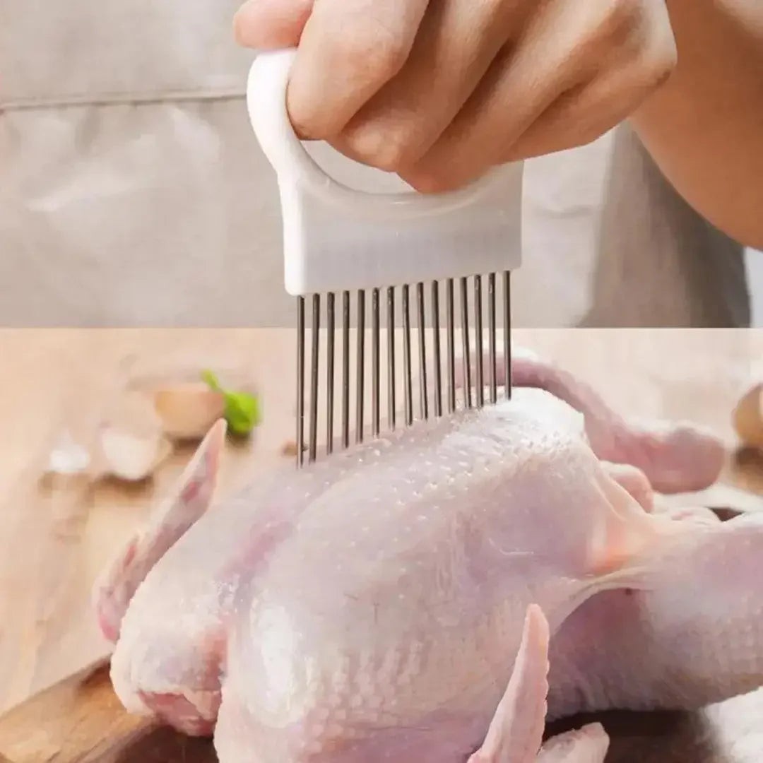 Suporte Guia de Aço Inox para Fatiar Cebola e Legumes – foto 5