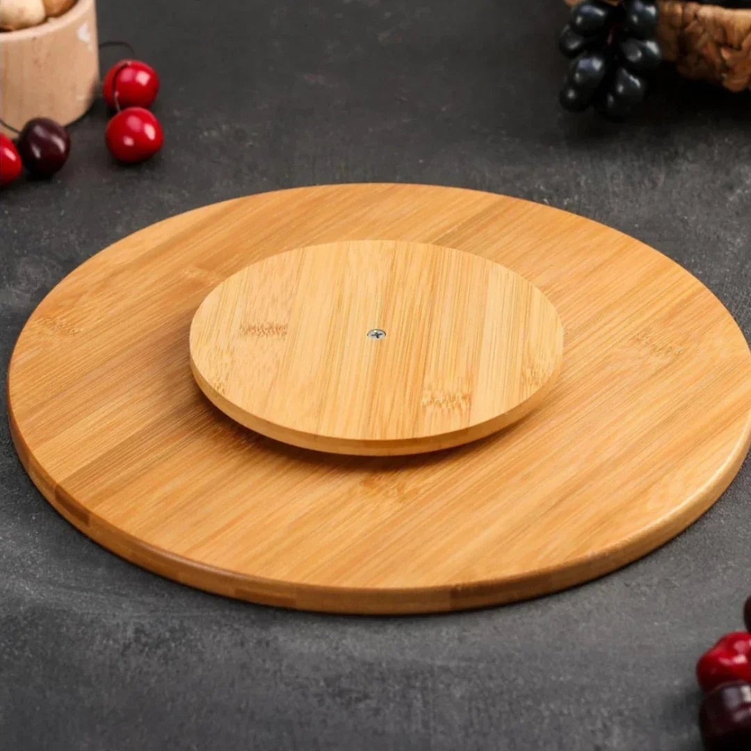 Tábua Giratória de Bambu para Servir 33 cm