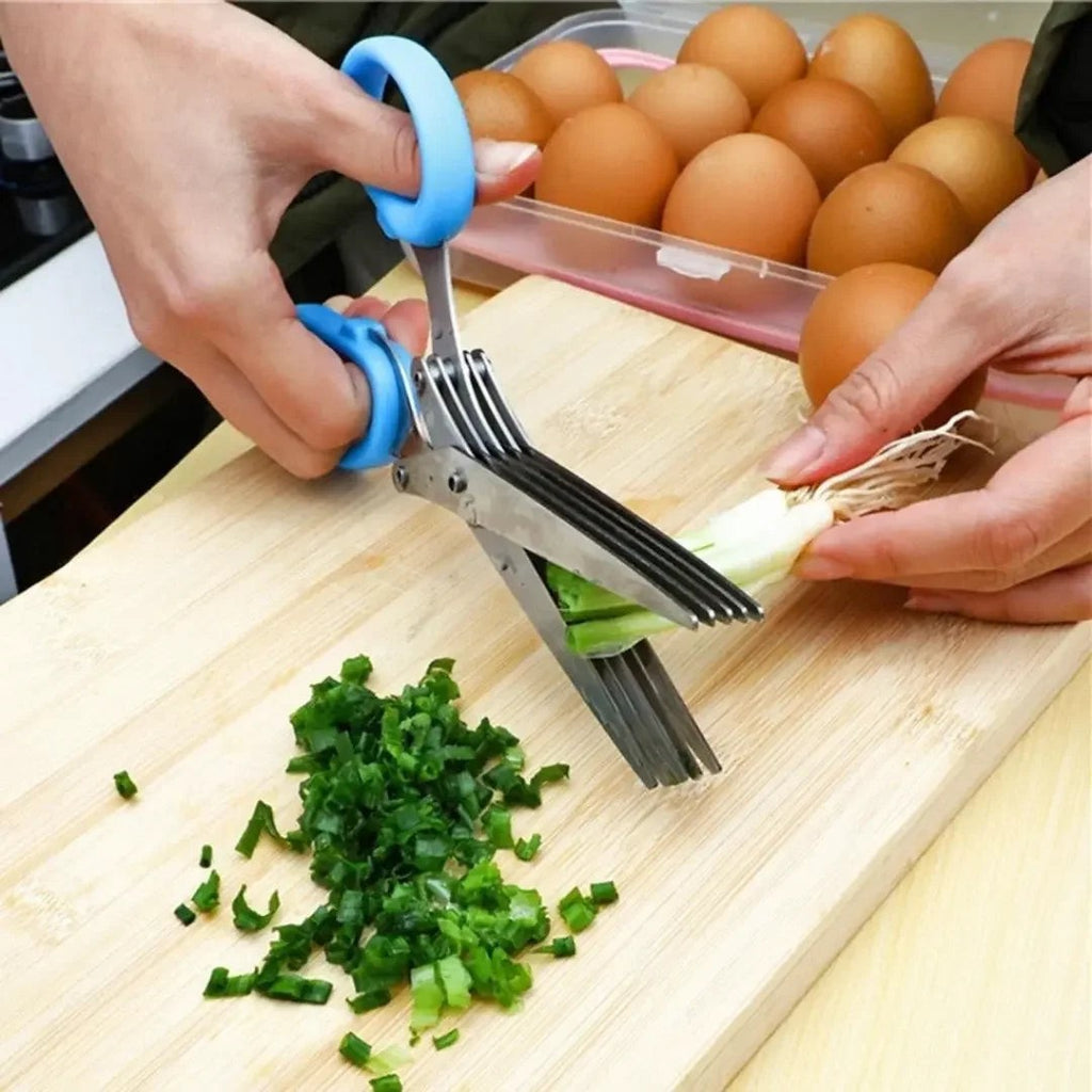 Tesoura de Cozinha com 5 Lâminas de Aço Inox para Ervas – foto 2