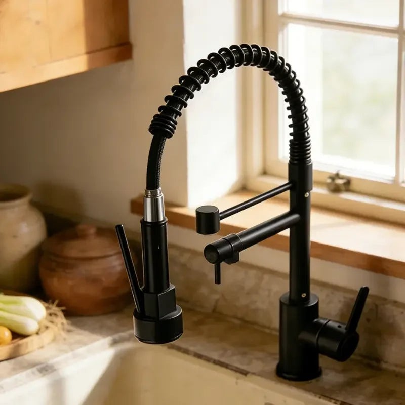 Torneira Gourmet Flexível Preta Monocomando com Ducha e Giro 360° – foto 4