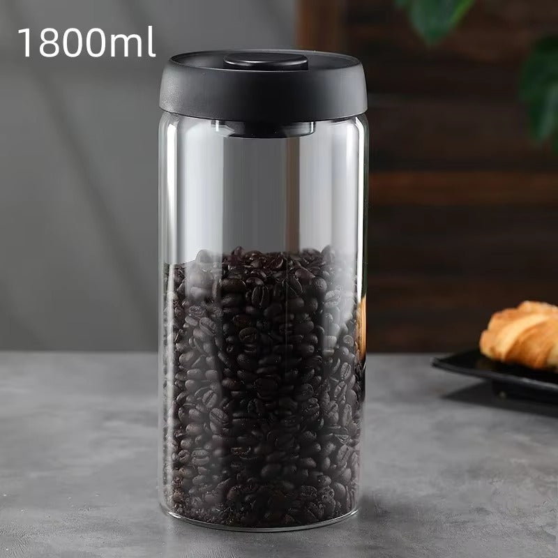 Pote de Vidro com Tampa a Vácuo para Café e Grãos – foto 8