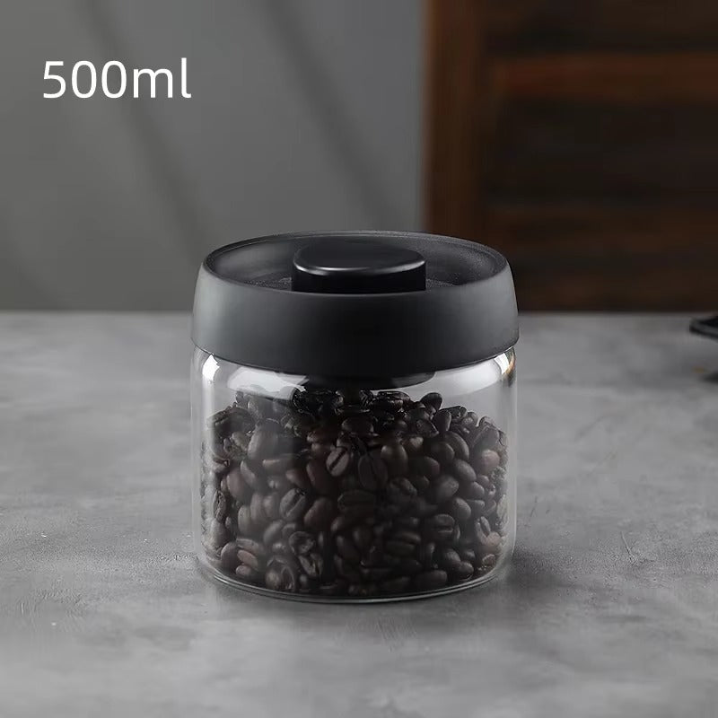 Pote de Vidro com Tampa a Vácuo para Café e Grãos – foto 5