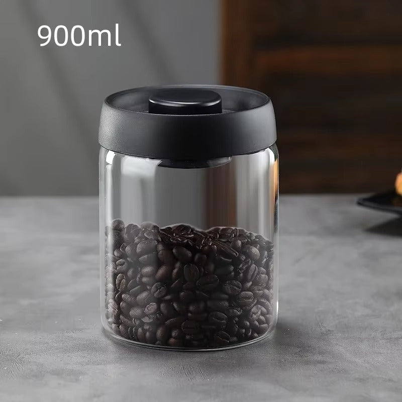 Pote de Vidro com Tampa a Vácuo para Café e Grãos – foto 6